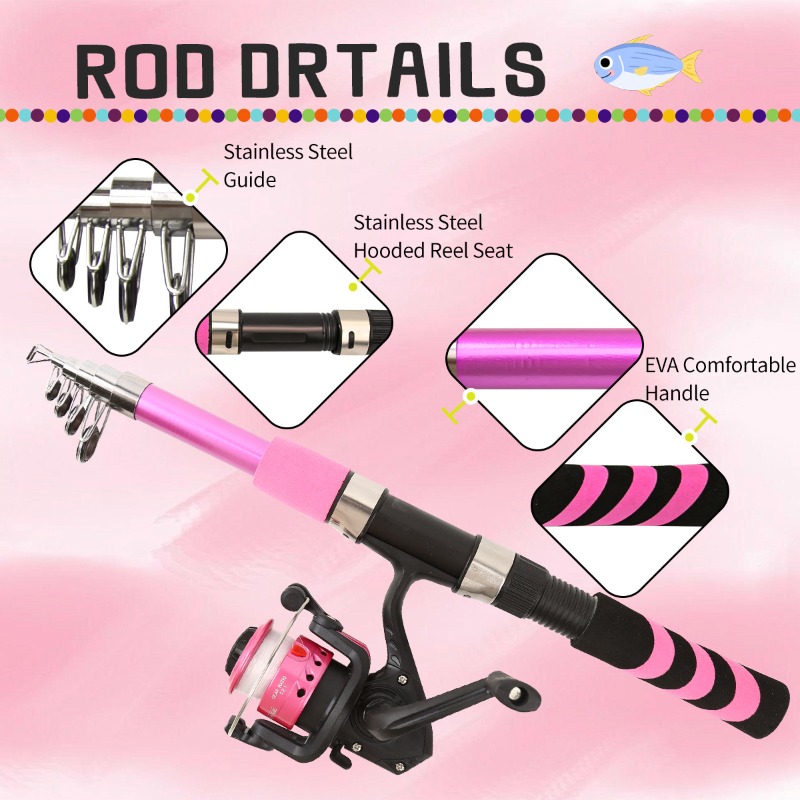 Kids Adult Beginner Fishing Ro - Fishing Rod Spinning review and price