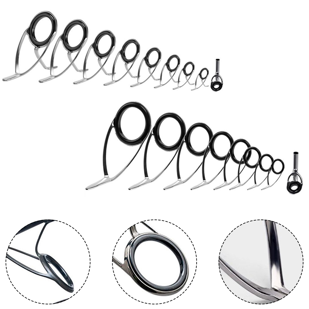 9 Pcs Fishing Rod  Guide Ceram - Fishing Rod Repair Kit review and price